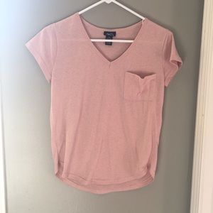 rue 21 pink v neck with pocket